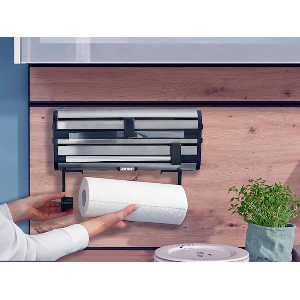 Metalni zidni držač za folije i papirnate ručnike u srebrnoj boji Parat Royal – LEIFHEIT-image-3