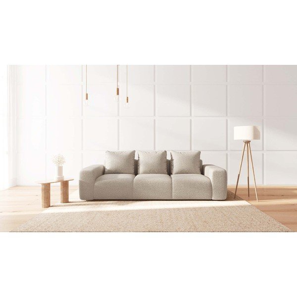 Bež sofa od bouclé tkanine 287 cm Feiro – MESONICA-image-1