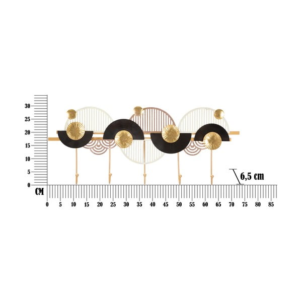 Zidna vješalica u zlatno-crnoj boji Mauro Ferretti Art-image-2