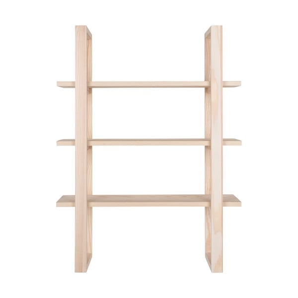 Polica s više razina od masivne paulovnije u prirodnoj boji 48 cm Santiago – House Nordic
