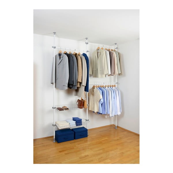 Bijeli metalni teleskopski stalak za odjeću Herkules – Wenko-image-1
