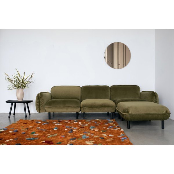 Zelena baršunasti sofa 264 cm Bean – EMKO-image-1