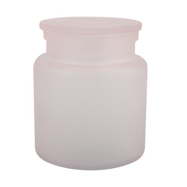 Svijetlo ružičasti stakleni kupaonski organizator za pamučne vatice Yoko – Spirella