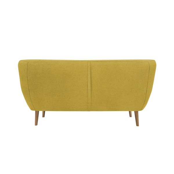 Žuta dvosjeda sa svijetlim nogama Mazzini Sofas Sicile-image-1