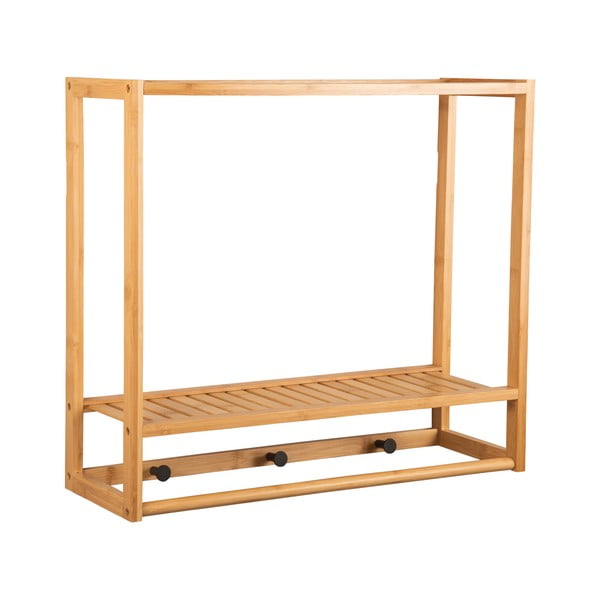 Zidna vješalica od bambusa u prirodnoj boji sa Sheer policom - Leitmotiv-image-2