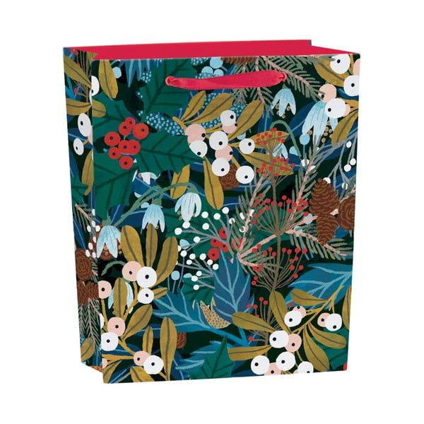 Poklon vrećica s božićnim motivom 25x10 cm Winter Foliage – Roger la Borde