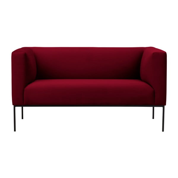 Crvena baršunasta sofa Windsor & Co Sofas Neptune, 145 cm