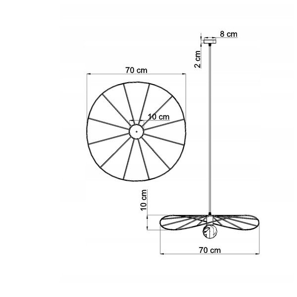 Crna viseća svjetiljka ø 70 cm Elliot – Sollux-image-4