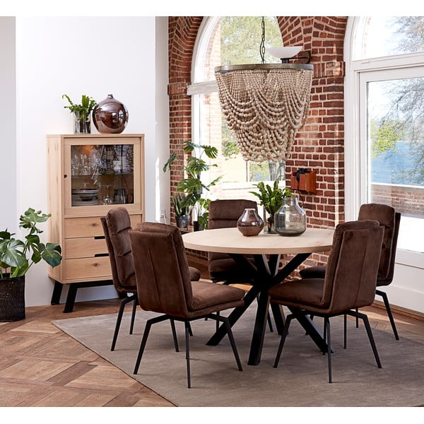 Okrugli blagovaonski stol s crnim nogama Canett Maison, ø 120 cm-image-1