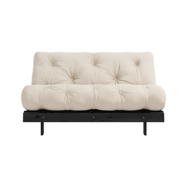 Bež sklopiva sofa 140 cm Roots Black Night – Karup Design-image-3