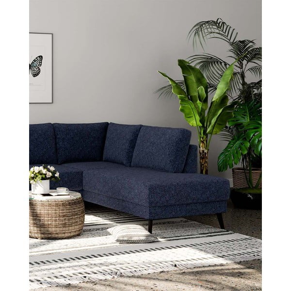 Tamno plava kutna garnitura (s desnim kutom) Fynn – Ghado-image-4