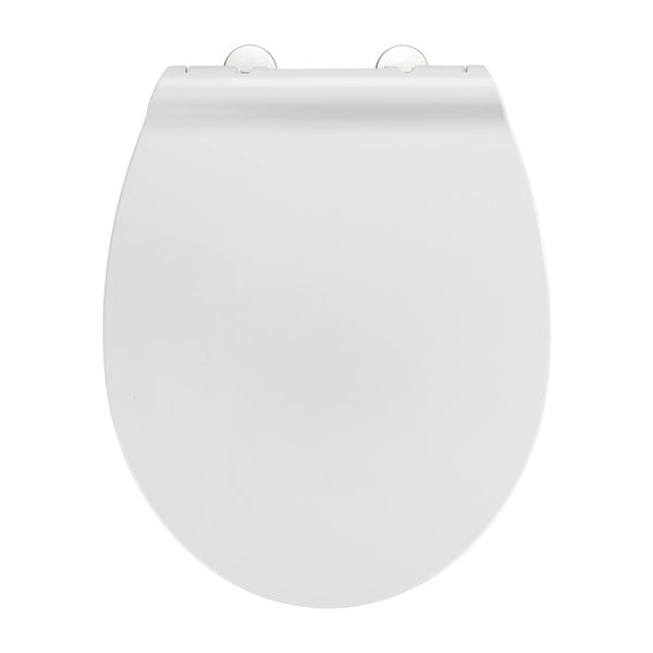 Bijela WC daska s lakim zatvaranjem Wenko Spinetoli, 37 x 45 cm