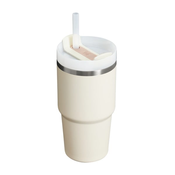 Krem termosica od nehrđajućeg čelika sa slamkom 600 ml Quencher H2.0 FlowState Tumbler Cream – Stanley-image-1