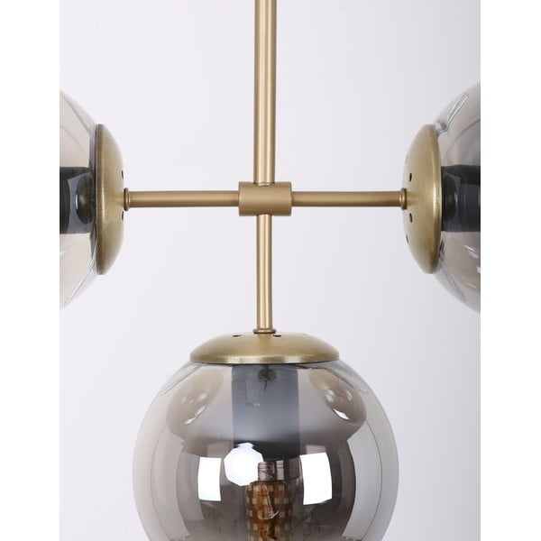 Siva/u zlatnoj boji stropna svjetiljka sa staklenim sjenilom ø 15 cm Seagull – Squid Lighting-image-2