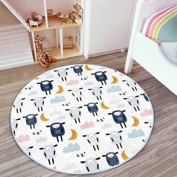 Bijeli dječji tepih ø 120 cm Comfort – Mila Home-image-1