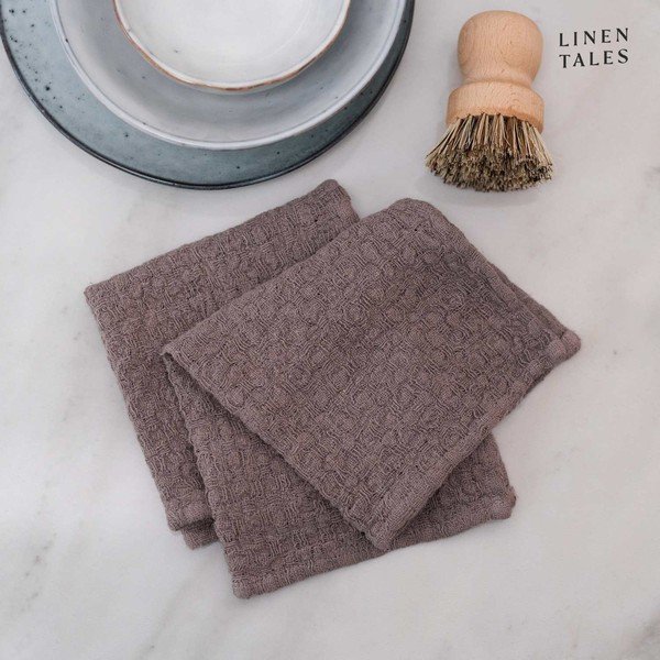 Laneni ručnici u setu od 2 kom 26x26 cm - Linen Tales-image-1