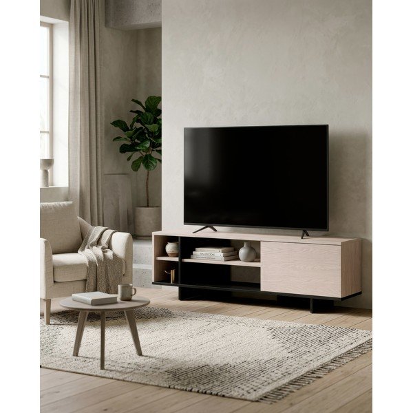 Crna TV komoda 160x44x36 cm Cequoia – Marckeric-image-1