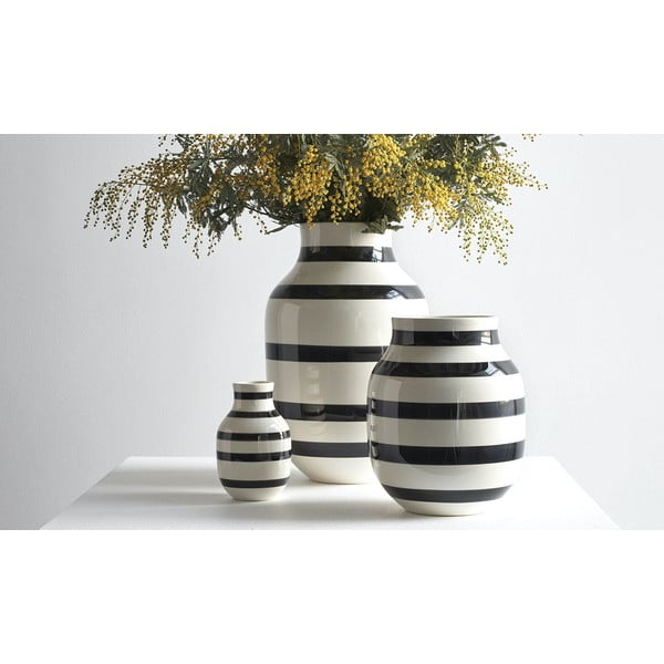Crno-bijela vaza od kamenine Kähler Design Omaggio, visina 12,5 cm-image-4