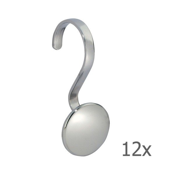 Set od 12 kukica od nehrđajućeg čelika za tuš kabinu iDesign Forma Shower-image-1
