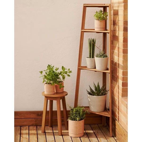 Vanjska polica od punog bagrema 42x150 cm Victora - Kave Home-image-1