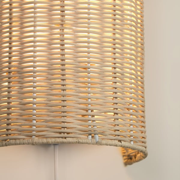 Zidna lampa od ratana u prirodnoj boji Kimjit - Kave Home-image-2