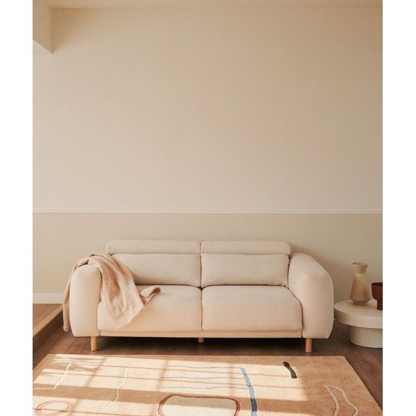 Krem sofa 215 cm Singa – Kave Home-image-1