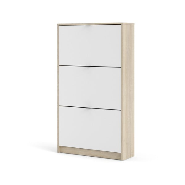 Bijeli/u prirodnoj boji preklopni ormarić za cipele u dekoru hrasta Shoes – Tvilum-image-3