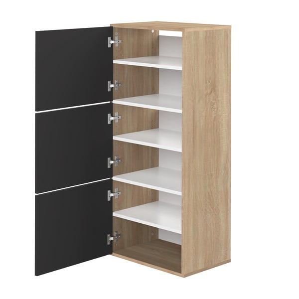 Crni stalak za cipele u dekoru hrasta Bamboo - TemaHome -image-3