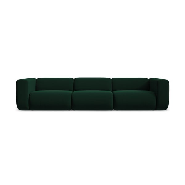 Tamno zelena baršunasti sofa 319 cm Ekahi – Makamii