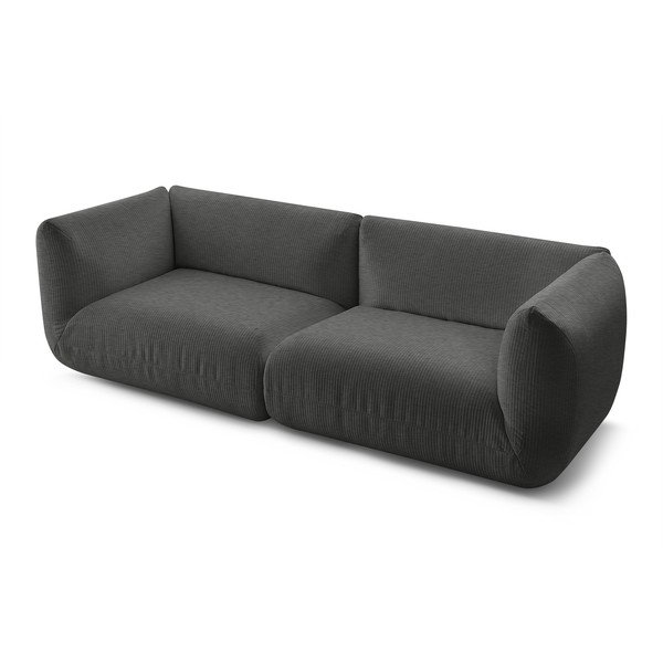 Sofa od sivog samta 260 cm Lecomte - Bobochic Paris-image-3