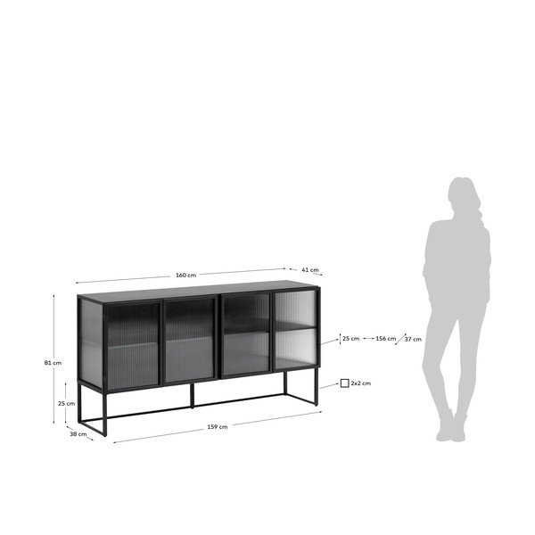 Crna komoda Kave Home Trixie-image-3