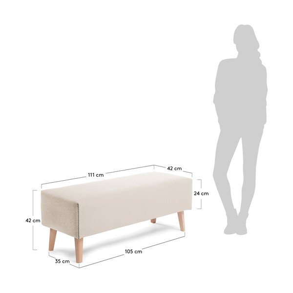 Bež klupa Kave Home Lydia-image-4