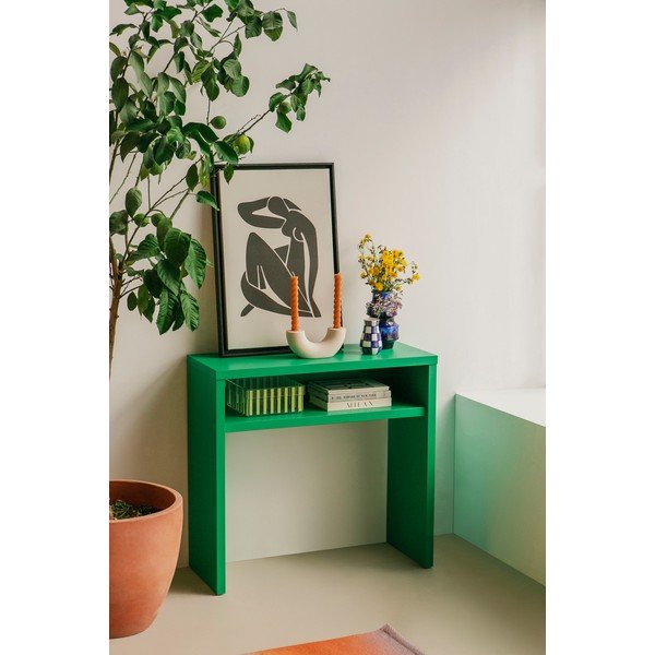 Zeleni konzolni stol 30x80 cm Geraldine - Really Nice Things-image-1