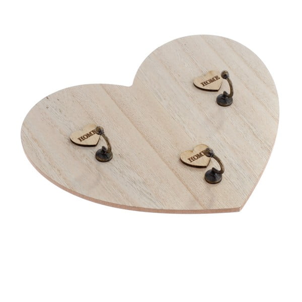 Drvena vješalica za ključeve Dakls Ruseno u obliku srca