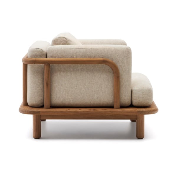 Bež/u prirodnoj boji vrtna fotelja od masivnog drveta Turqueta – Kave Home-image-3