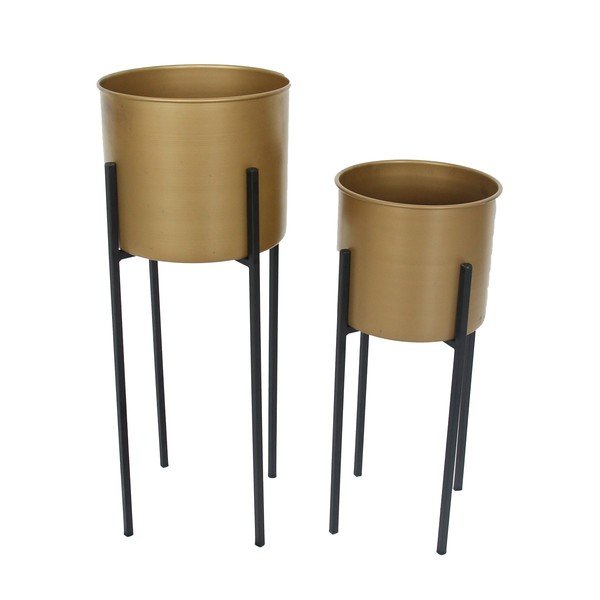 Metalne posude za cvijeće u setu 2 kom ø 24 cm Dempo – Garden Pleasure