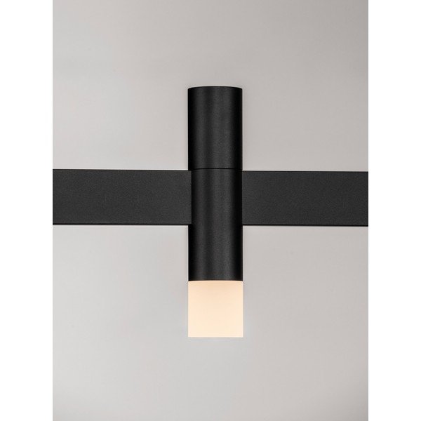 Mat crna LED viseća svjetiljka aluminijska s mogućnosti zatamnjivanja sa sjenilom od akrilnog stakla Poetic – Nova Luce-image-3