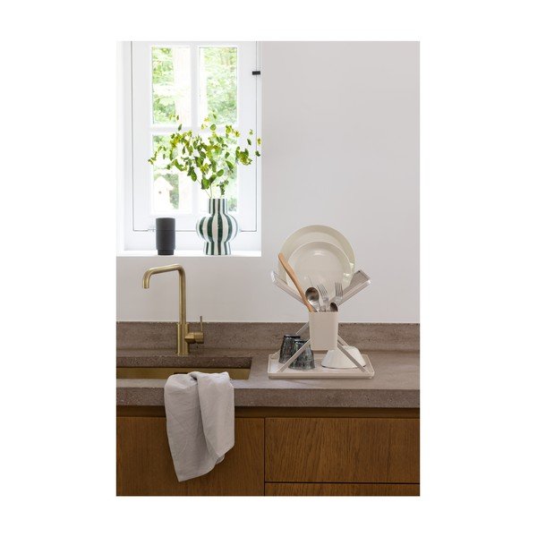 Bež metalni dvoetažan ocjeđivač za posuđe 37x33 cm – Brabantia-image-2