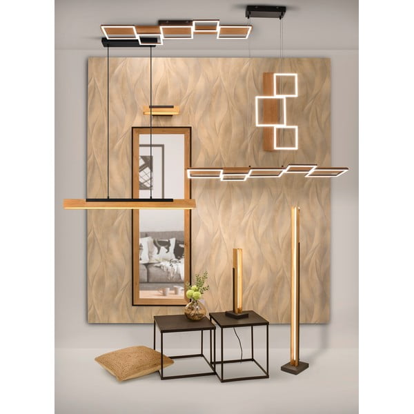 Crna/u prirodnoj boji LED stropna svjetiljka s mogućnosti zatamnjivanja 44x115 cm Harper – Trio-image-1