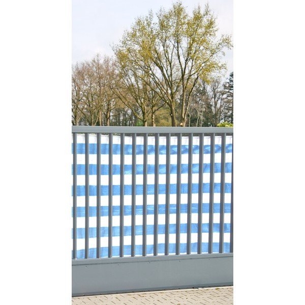 Bijeli/plavi plastičan balkonski zastor 500x180 cm – Garden Pleasure-image-1