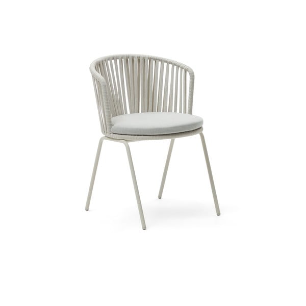 Bijela metalna vrtna stolica Saconca - Kave Home