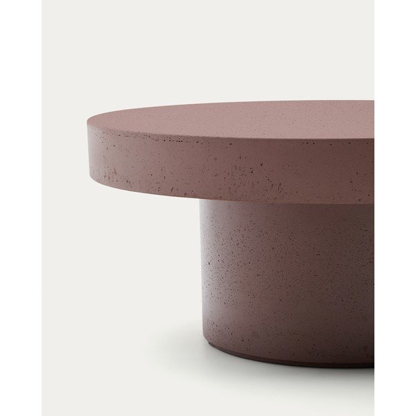 Okrugao vrtni stolić za kavu betonski ø 66 cm Aiguablava – Kave Home-image-1
