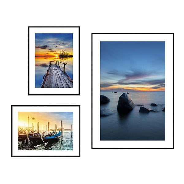 Slike u setu 3 kom Seaside Sunset – knor