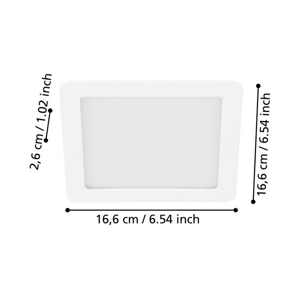 Bijela LED/ugradbena stropna svjetiljka 17x17 cm FUEVA 5 – EGLO-image-2