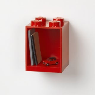 Dječja crvena zidna polica LEGO® Brick 4