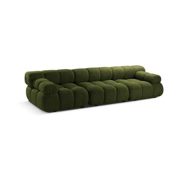 Zelena sofa od bouclé tkanine 282 cm Bellis – Micadoni Home-image-3