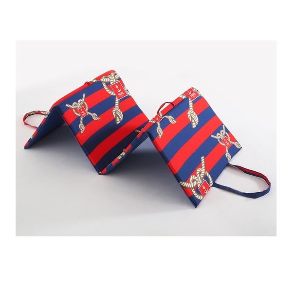 Crveni/plavi vrtni jastuk za sjedenje za ležaljku 49x137 cm   Ship Rope – B.E.S.-image-1