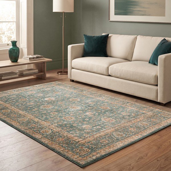 Petrolej zeleni tepih 240x340 cm Raja – Asiatic Carpets-image-3