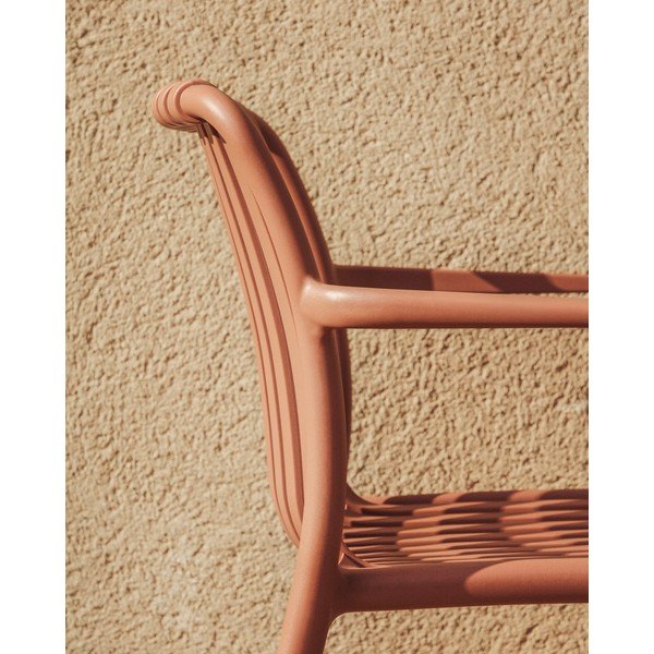 Plastična vrtna stolica boja terakote Isabellini – Kave Home-image-4