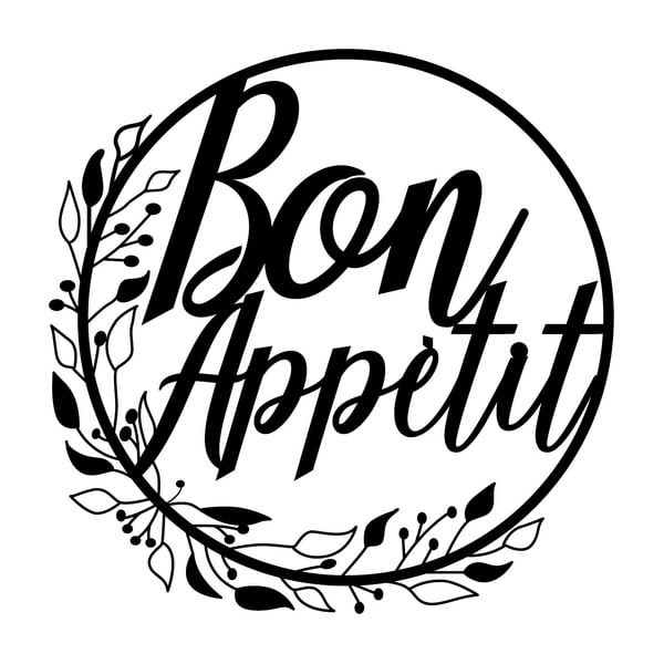 Metalna zidna dekoracija Bon Appetit - Wallity